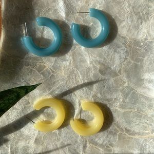 2 PACK Hoop earrings summery